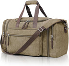 Canvas Expandable Duffle Bag for Men Traveling, Luggage Travel Bag Weekender by EKOROMIERHOME