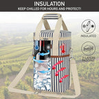 Opux 4 Bottle Insulated Wine Cooler Bag - Image 2