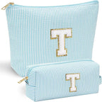 YOOLIFE Initial Makeup Bag for Women Girls by YOOLIFE