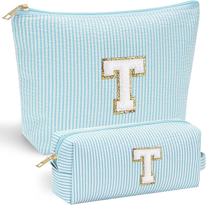 YOOLIFE Initial Makeup Bag for Women Girls by YOOLIFE