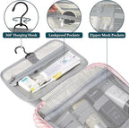 PAVILIA Hanging Toiletry Bag Travel Bag Women Men, Foldable Cosmetic Organizer - Image 3