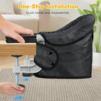 Hook On Chair with Removable Dining Tray, Portable Table High Chair, Folding - Image 3