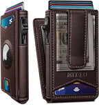 Airtag Wallet for Men, with Money Clip Gift Boxed, Slim Front Pocket Wallet by Miyozi