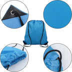 20 Colors Drawstring Backpack Bags Sack Pack Cinch Tote Sport Storage Polyester - Image 2