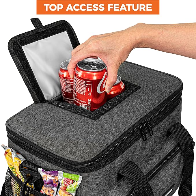 OPUX Soft Cooler Bag, Insulated Collapsible Lunch Cooler Tote - Image 4