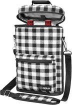Opux 2 Bottle Wine Tote Carrier, Insulated Cooler Bag by OPUX