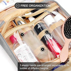 Travel Hanging Toiletry Bag for Women, Large Makeup Bag 8 Leak Proofing - Image 6