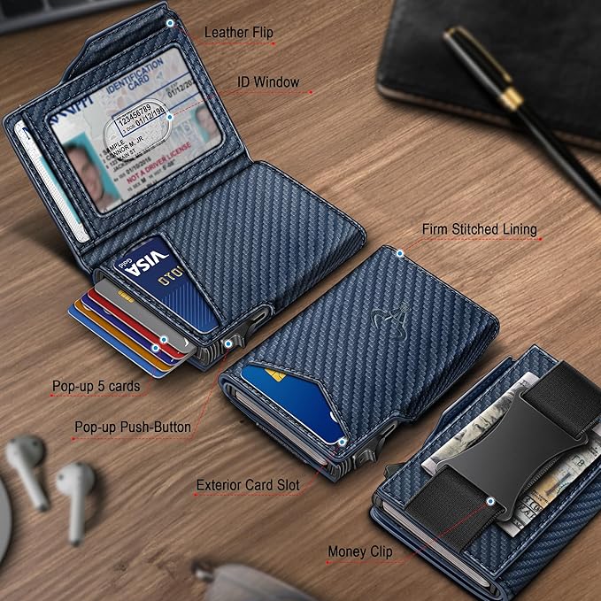 BULLIANT Men Wallet Gift Boxed, Slim Front Pocket Wallet Money Clip Card Holder - Image 2