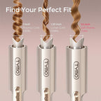 TYMO CurlPro Plus Automatic Rotating Curling Iron - Upgraded Long Barrel Curling Wand for Long Hair, Ceramic Hair Curler for Women, Anti-Scald, Tangle-Free, 600M Ionic, Dual Voltage, Gold, 1 1/2 Inch
