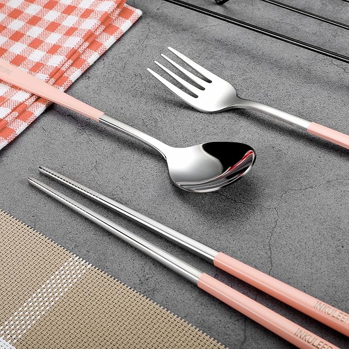Travel cutlery set, 18/8 stainless steel cutlery, Reusable utensils set - Image 6