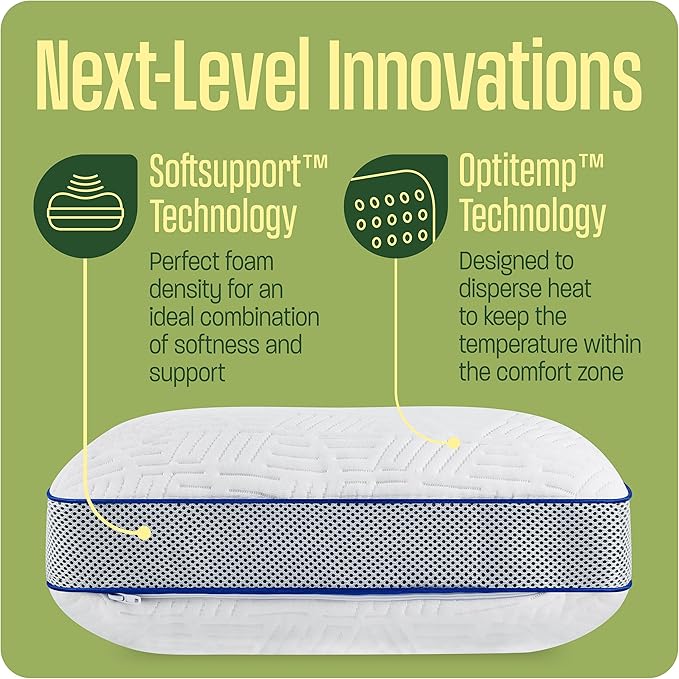 Camping Pillow: Dual Cover, Memory Foam Travel Pillow, Medium Firm Camp Pillow - Image 7