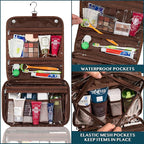 PAVILIA Hanging Toiletry Bag Women Men, Foldable Cosmetic Organizer Travel Bag - Image 4