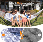 Double Hammock with Spreader Bar, Soft Pillow, Max Load 500lbs, Portable Hammock - Image 4