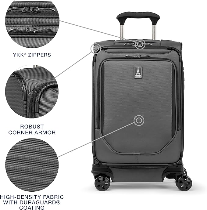 Travelpro Crew Classic Lightweight Softside Expandable Carry on Luggage - Image 4
