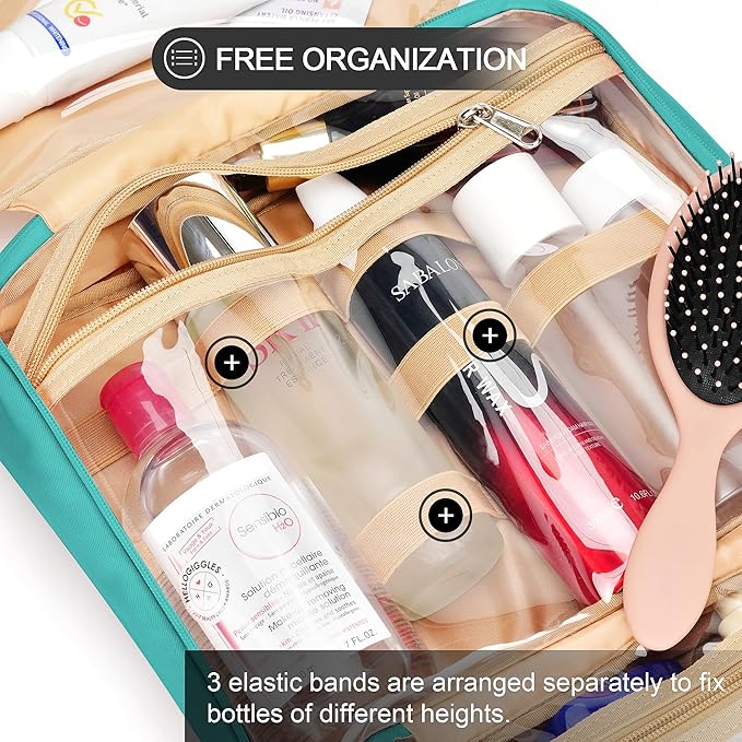 Travel Hanging Toiletry Bag for Women, - Image 4