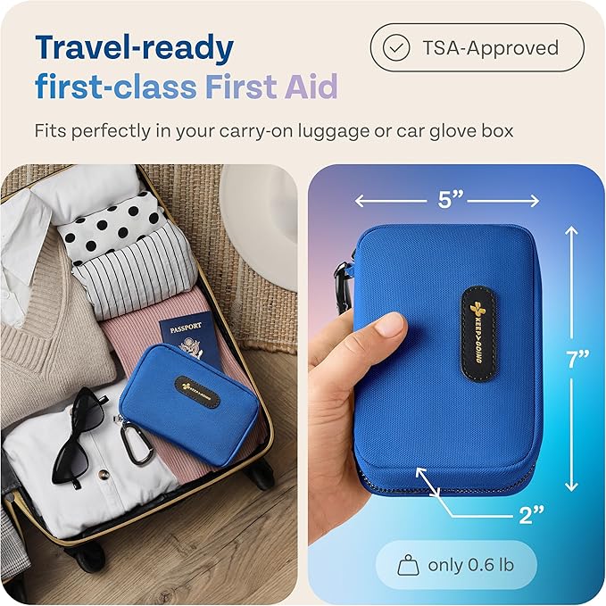 KeepGoing Travel First Aid Kit for Car, Camping and Outdoor Emergencies - Image 3