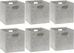 SIMPLE HOUSEWARE 11-Inch Collapsible Fabric Cube Storage Bin - Image 4
