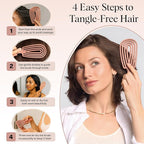 Kitsch Hair Brush Detangler – Flexi Flow Hair Brush for Women, Men & Kids | Detangling Brushes for Curly Hair with Bendable Frame, Bounce Curl Defining Brush for Wet or Dry Strands - Terracotta