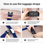 Luggage Straps, 2 Pack Adjustable Heavy Duty Cross Suitcase Straps - Image 7