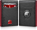 RUNBOX AirTag-Wallet-Mens-Slim-RFID Blocking Wallets Leather by RUNBOX