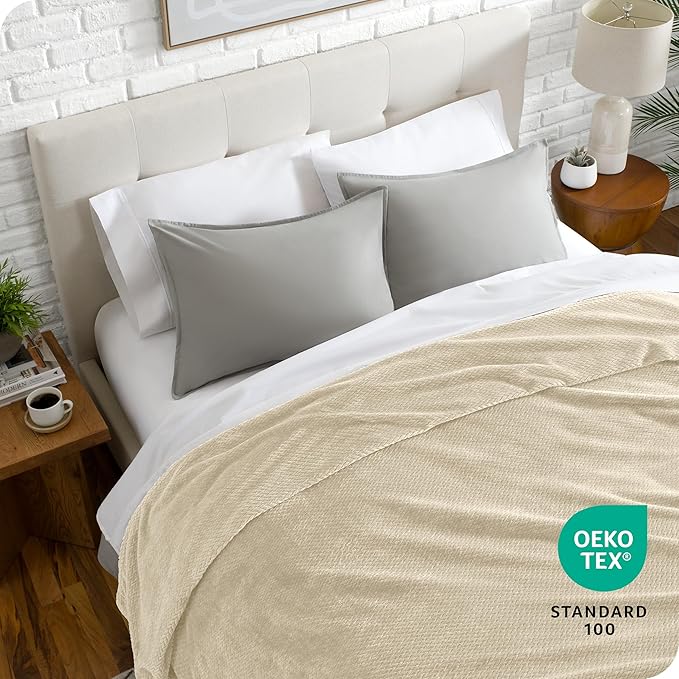 Bare Home Textured Fleece Blanket - Image 5