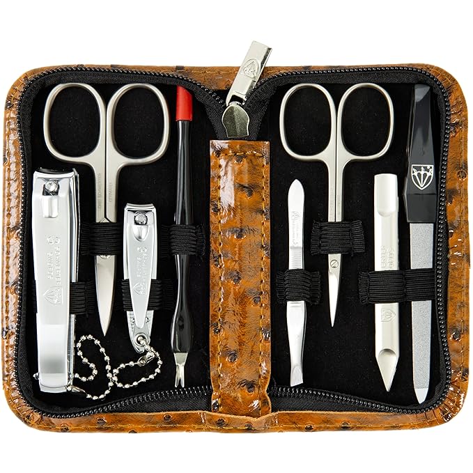 3 Swords Germany – brand quality 8 piece manicure pedicure grooming kit set by 3+Swords+Germany