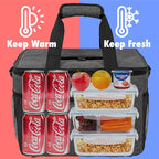 OPUX Soft Cooler Bag, Insulated Collapsible Lunch Cooler Tote - Image 3