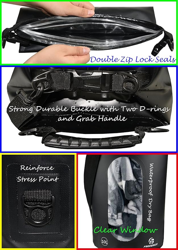 Freegrace Waterproof Dry Bags Set of 3 Dry Bag - Image 3