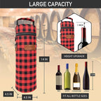 opux Wine Bag Single Bottle Carrier Tote, Insulated Wine Cooler Bag - Image 3