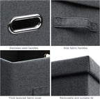 Medium 15" 21 Quart Collapsible Stackable Storage Bins - Image 7