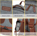Tzowla Canvas Laptop Backpack, Bag - Image 4