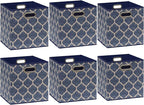 SIMPLE HOUSEWARE 11-Inch Collapsible Fabric Cube Storage Bin - Image 4