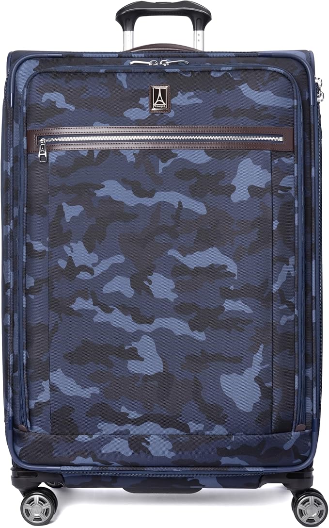 Travelpro Platinum Elite Softside Expandable Checked Luggage, 8 Wheel Spinner by Travelpro