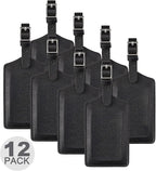 8 Pack Leather Luggage Travel Bag Tags by Travelambo by Travelambo