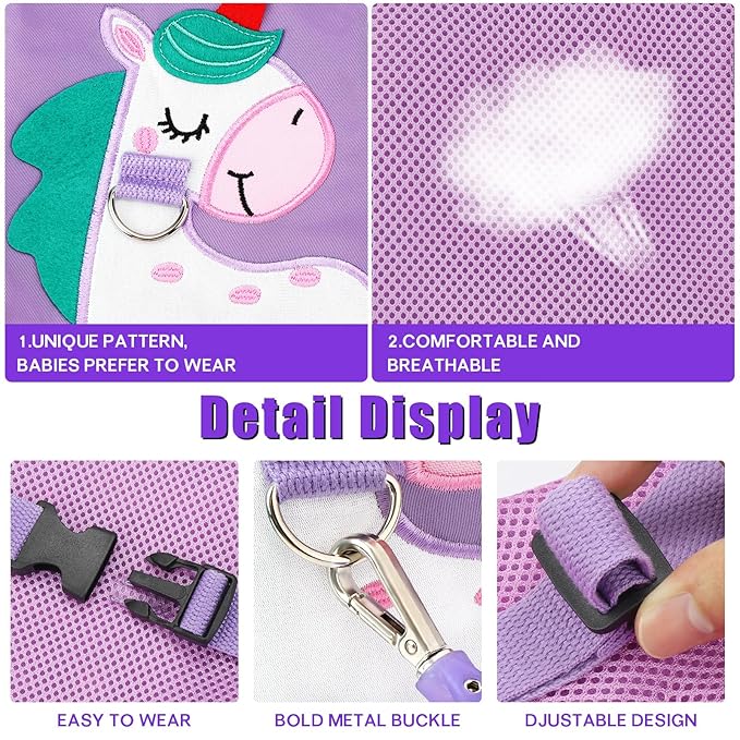 Toddler Leash-Baby Walking Safty Harness and Child Anti Lost Wrist Link - Image 3