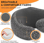 Travel Pillow - Hooded Neck Pillow Airplane Memory Foam Filling - Image 4