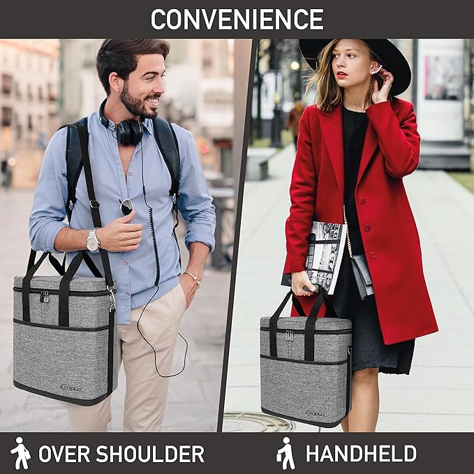 opux 6 Bottle Carrier Tote | Insulated Padded Wine Cooler Bag - Image 6