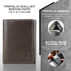 ID Stronghold Men's Leather Trifold Wallet - Image 5