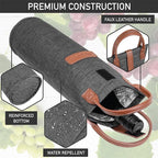 opux Wine Bag Single Bottle Carrier Tote, Insulated Travel Wine Cooler Bag - Image 5
