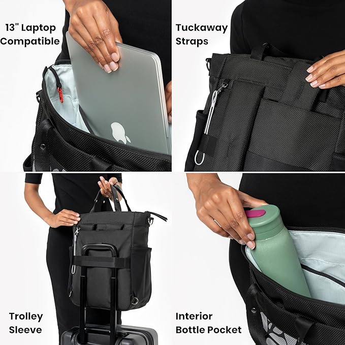 Sherpani Soleil, Anti Theft Convertible Backpack, 3 in 1 Tote Bag, Crossbody - Image 2