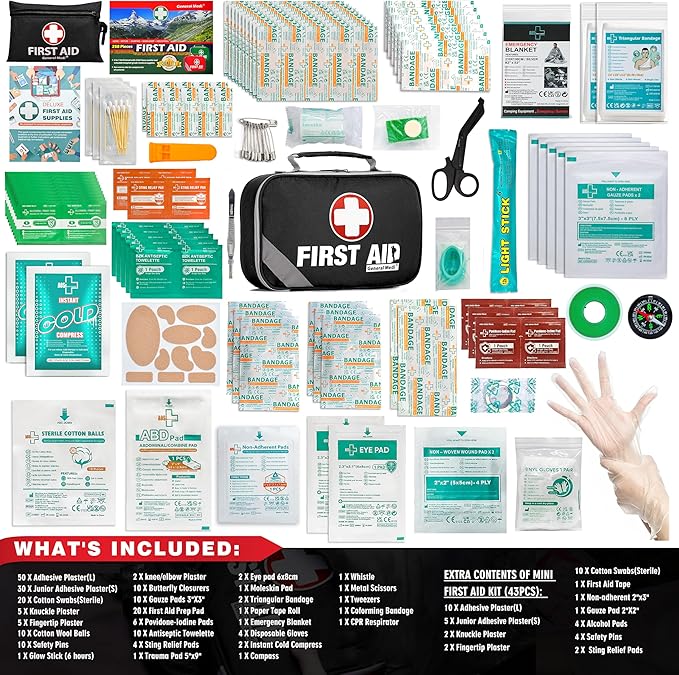 General Medi 2-in-1 First Aid Kit + 43 Piece Mini First Aid Kit -Includes Ice - Image 2