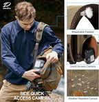Padwa Lifestyle Khaki Camera Backpack - Image 5