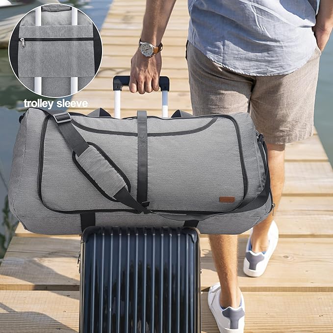 80L Duffle Bag for Travel, Large Foldable Waterproof Travel Duffel Bags - Image 6