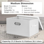 Medium 15" 21 Quart Collapsible Stackable Storage Bins - Image 2
