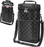 opux 2 Bottle Wine Carrier Tote, Insulated Leakproof Wine Cooler Bag, Wine - Image 9