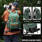 Padwa Lifestyle Green Camera Backpack - Image 6