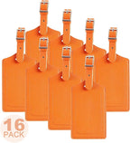 8 Pack Leather Luggage Travel Bag Tags by Travelambo by Travelambo