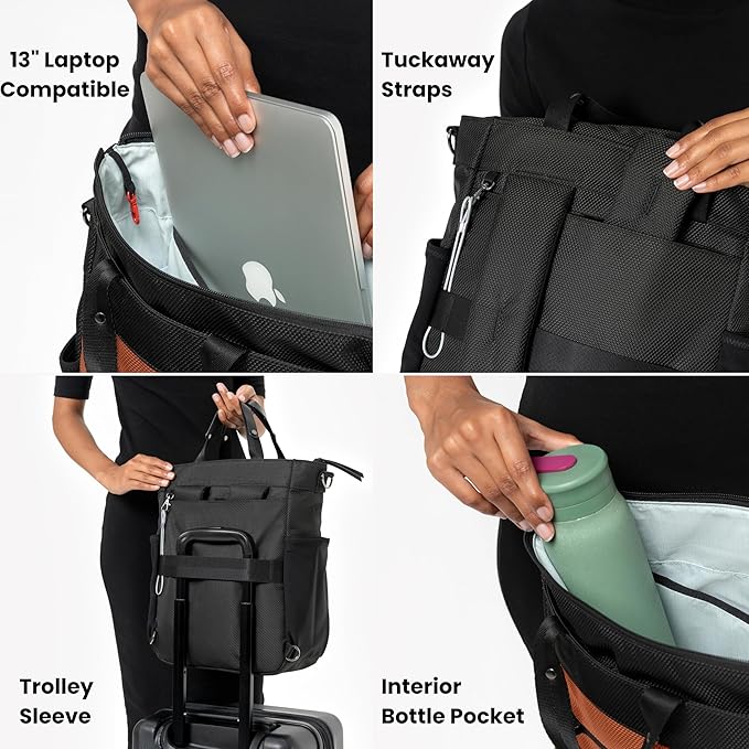 Sherpani Soleil, Anti Theft Convertible Backpack, 3 in 1 Tote Bag, Cross Body - Image 2