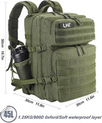 LHI Military Tactical Backpack for Men and Women 45L Army 3 Days Assault Pack - Image 5