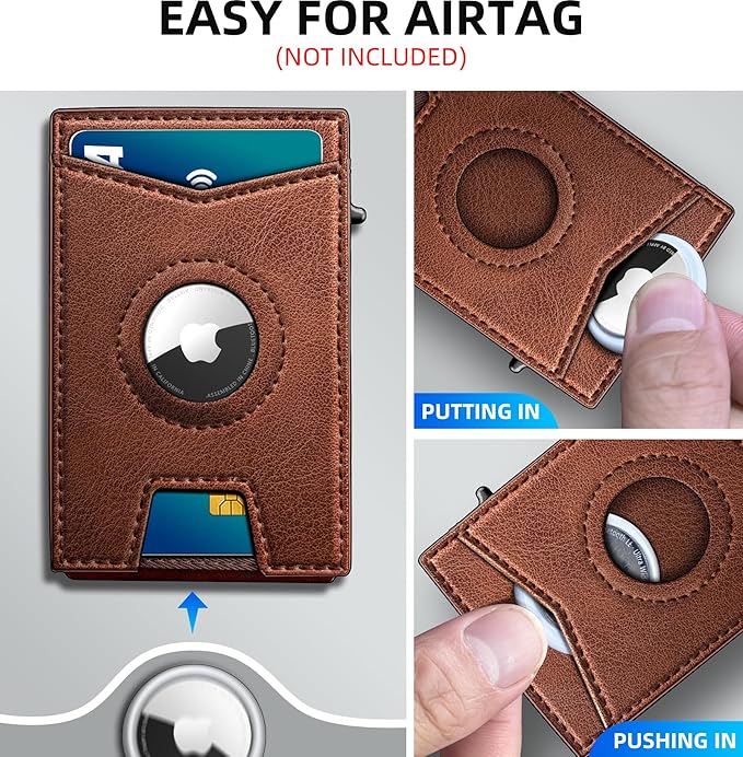 Airtag Wallet for Men, with Money Clip Gift Boxed, Slim Front Pocket Wallet - Image 4